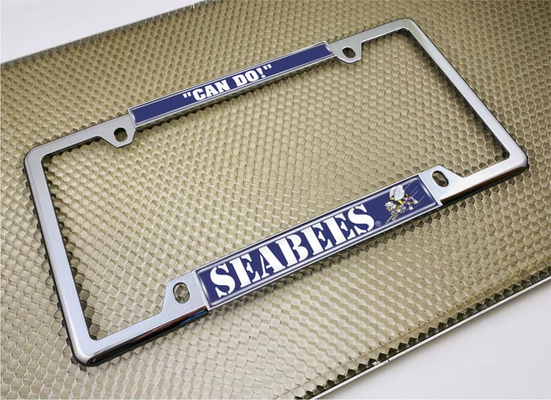 U.S. Navy Seabees - Car Metal License Plate Frame